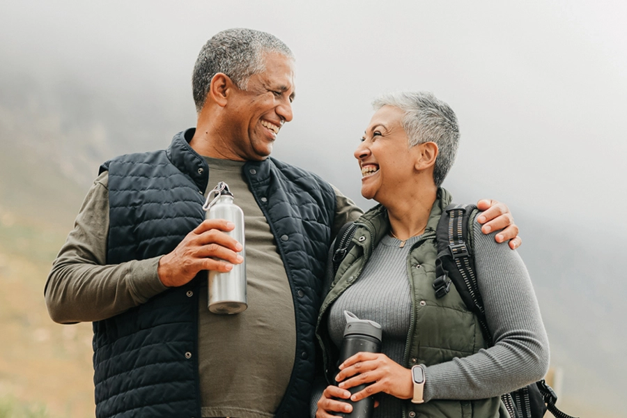 Couple hiking